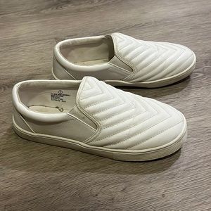 Justice Vans Style Slip On White Sneaker